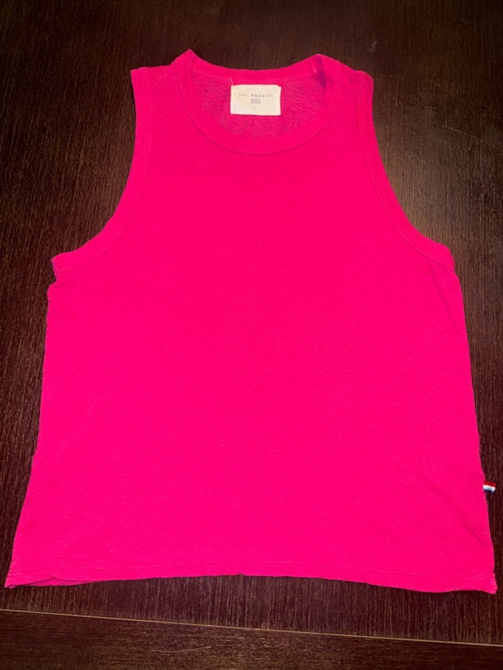 Sol Angeles Hot Pink Ribbed Tank Top
